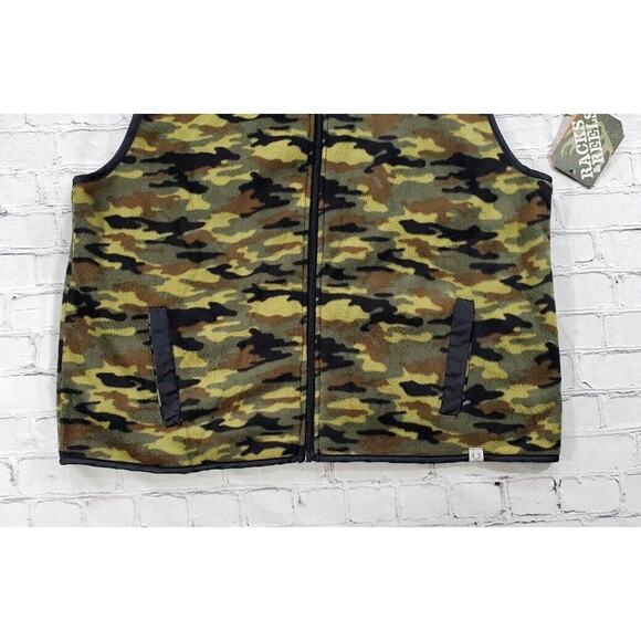 Racks & Reels Green Camo Fleece Lined Vest MENS SIZE XL - Picture 3 of 6